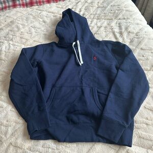 Polo Ralph Lauren Dark Blue Hoodie with Red Logo